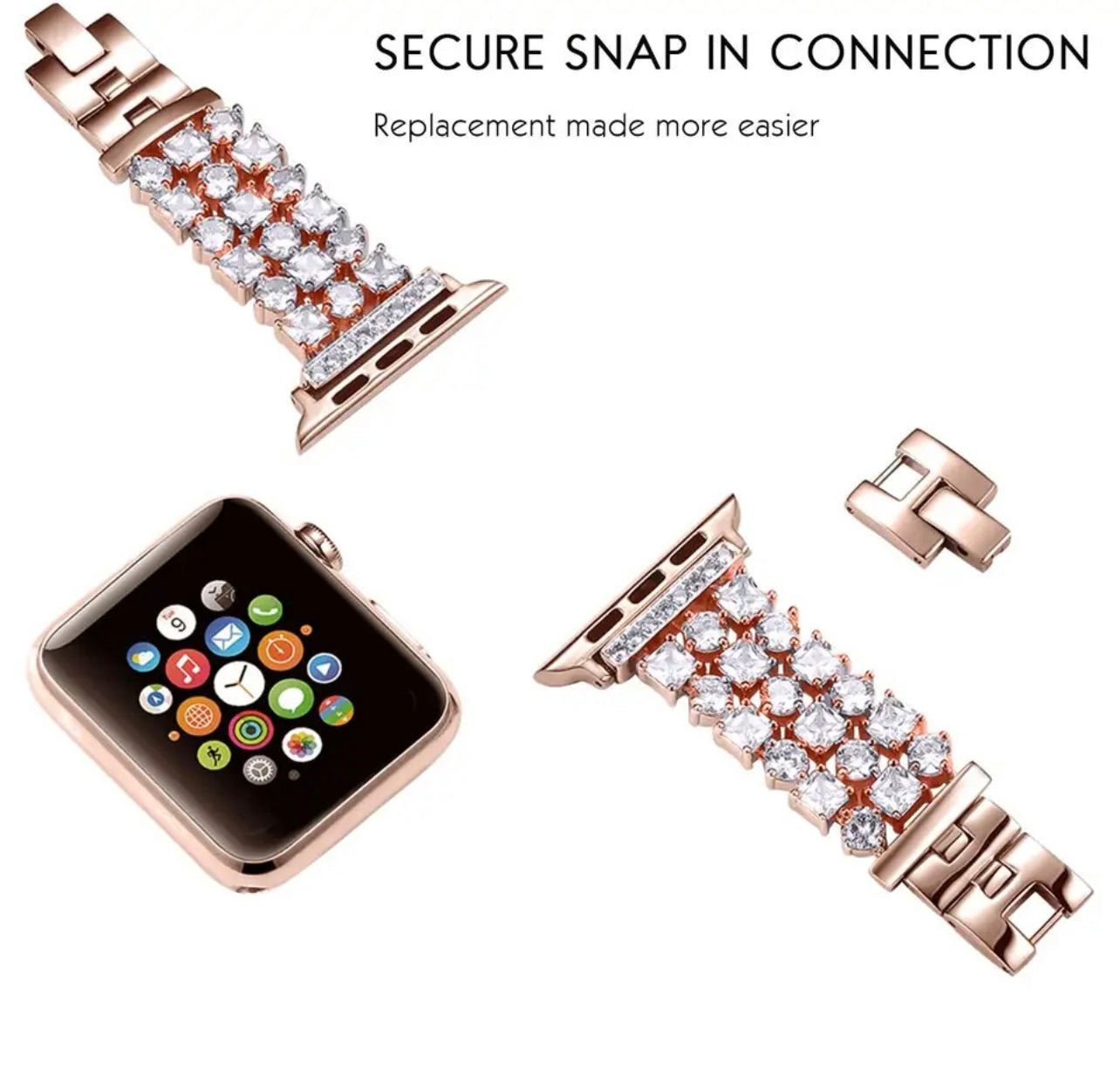 Luxury Diamond Apple Watch Band - 1st Lady House of Style